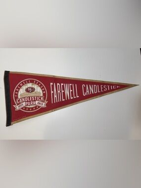 San Francisco 49ers Farewell Candlestick Park 1971-2013 WinCraft Pennant 30”